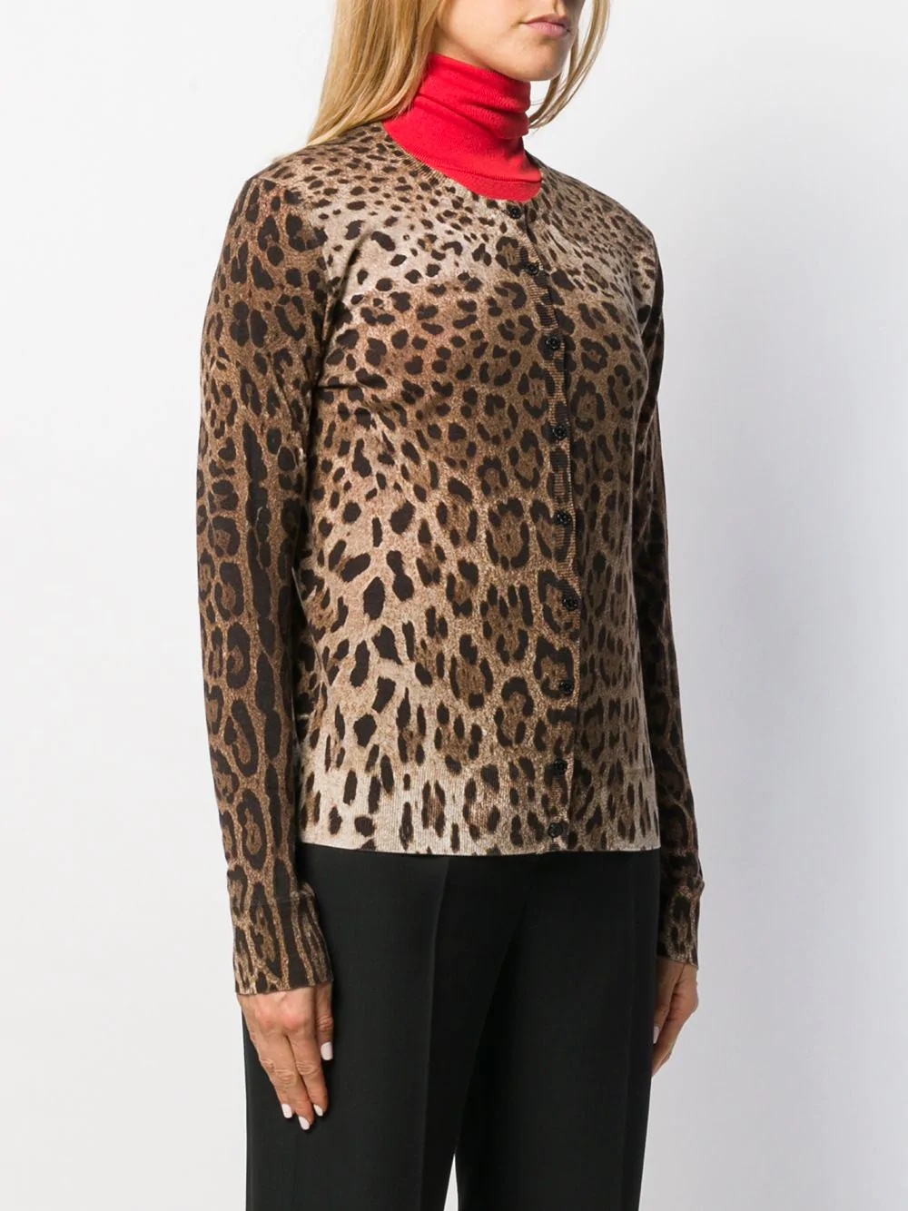 leopard print cardigan - 3