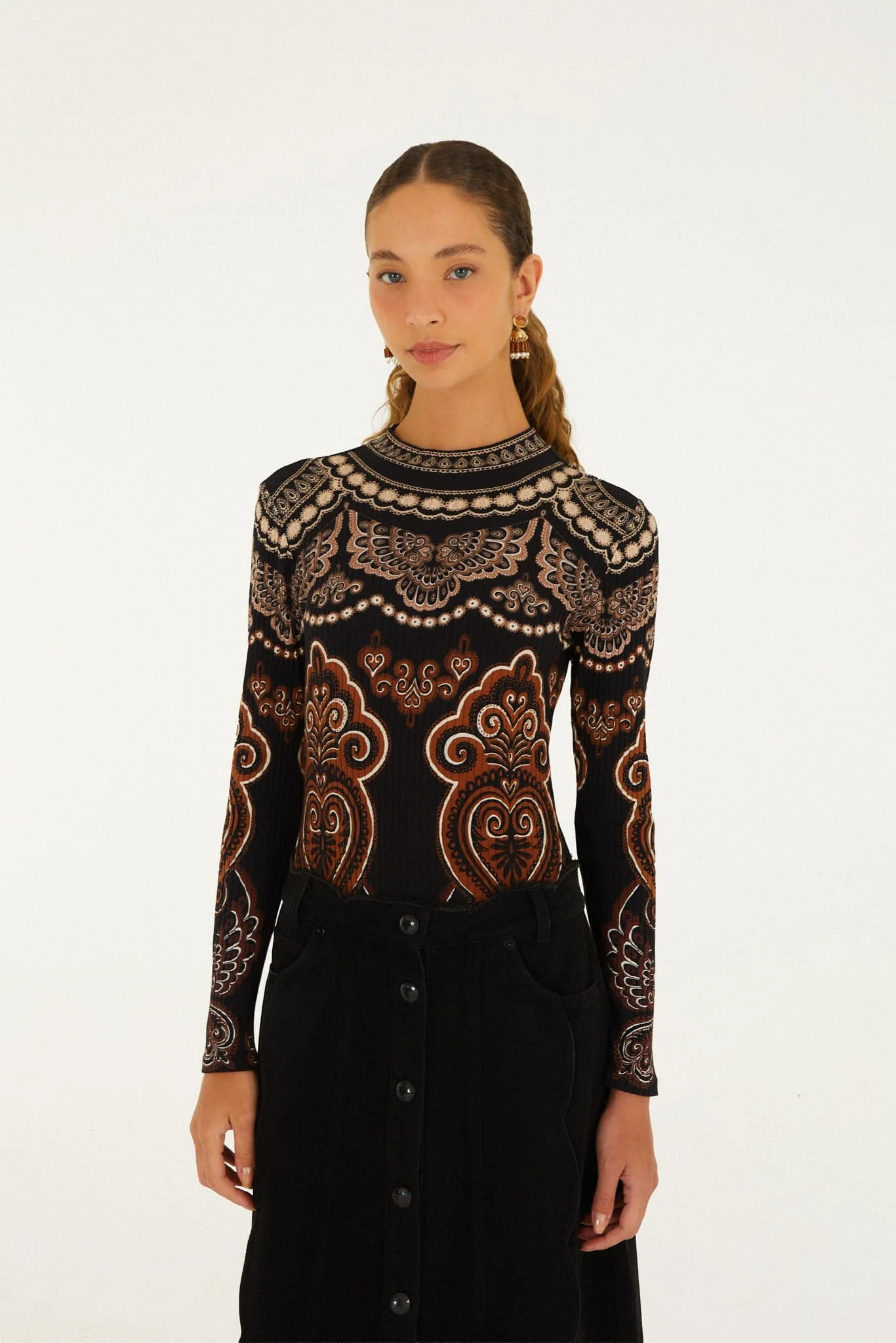 Nicole Long Sleeve Jersey Bodysuit - 1