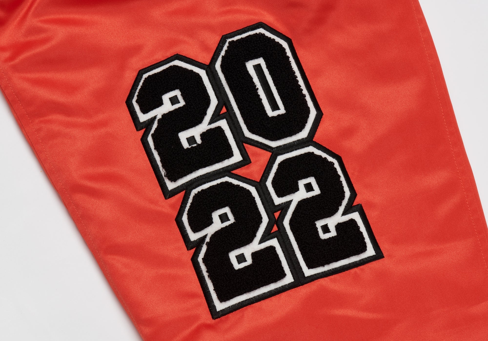 SATIN VARSITY JACKET ORANGE - 6