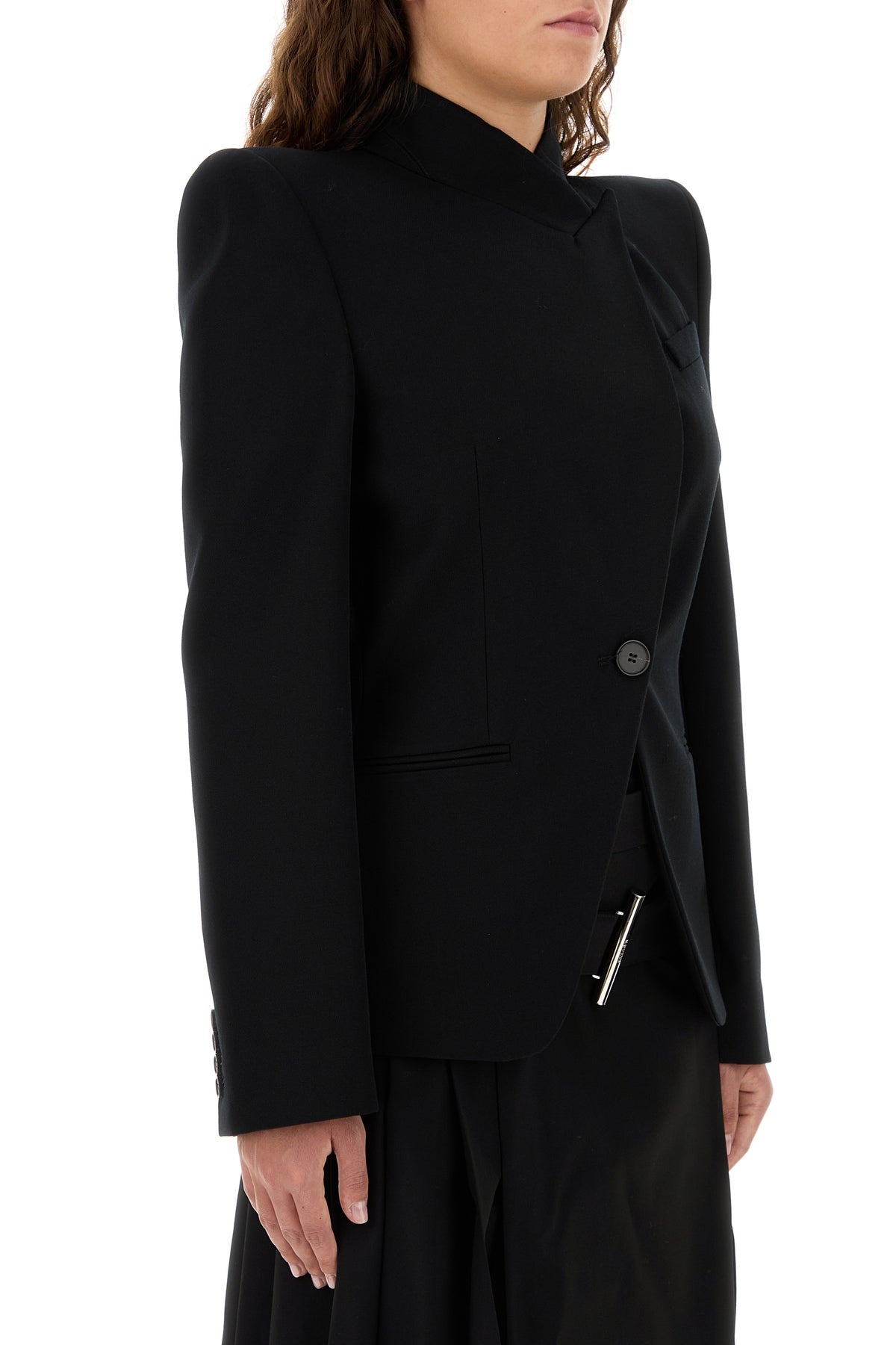 Black wool blazer - 3