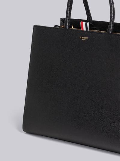 Thom Browne Pebble Grain Leather Large Trapeze Tote outlook