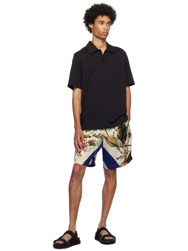Dries Van Noten Gray Printed Shorts outlook