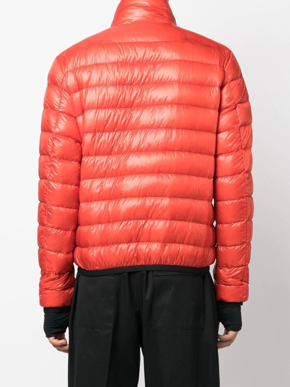 logo-patch padded jacket - 4