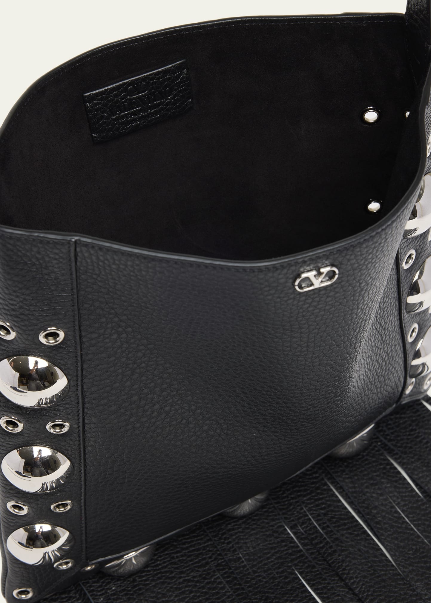 Nellcote Fringe Studded Leather Crossbody Bag - 4