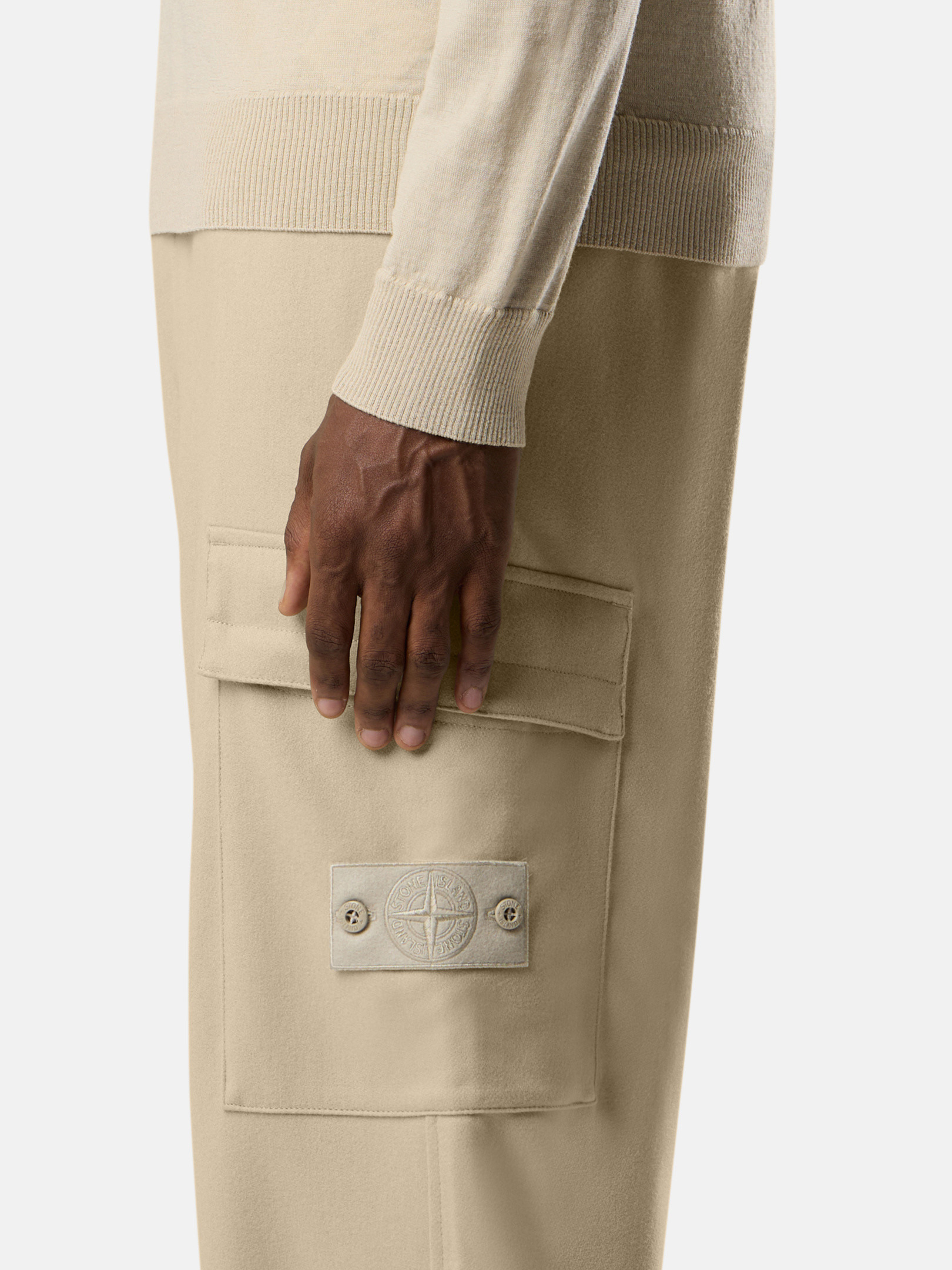 3100021 WOOL NYLON FLANNEL_STONE ISLAND GHOST - 3