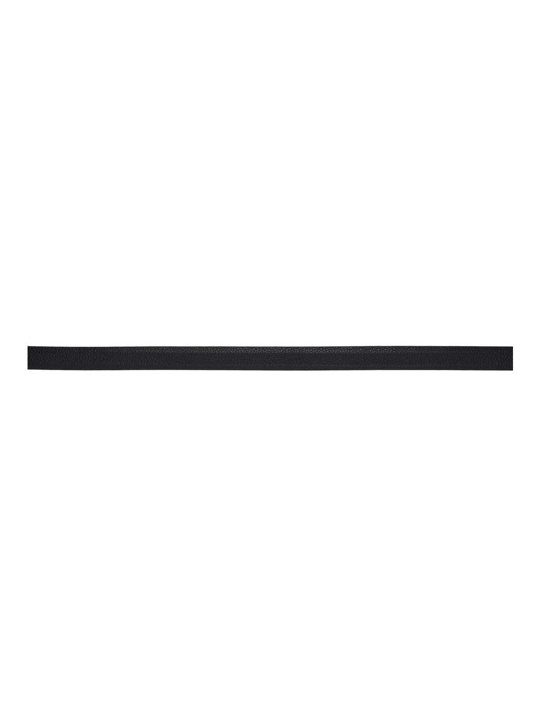 Black Skinny Soft Grained Calf Leather Belt - 2