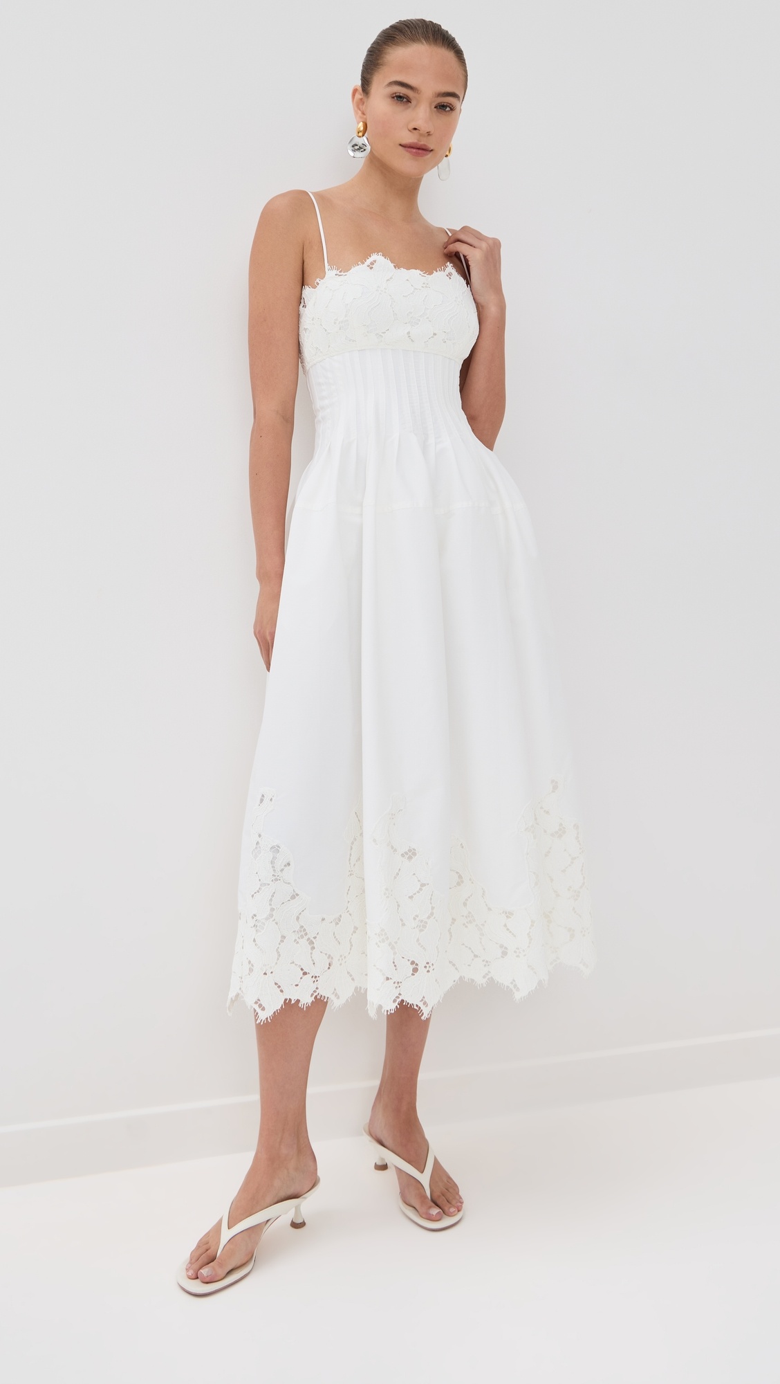 Lilianna Sleeveless Lace Midi Dress - 6