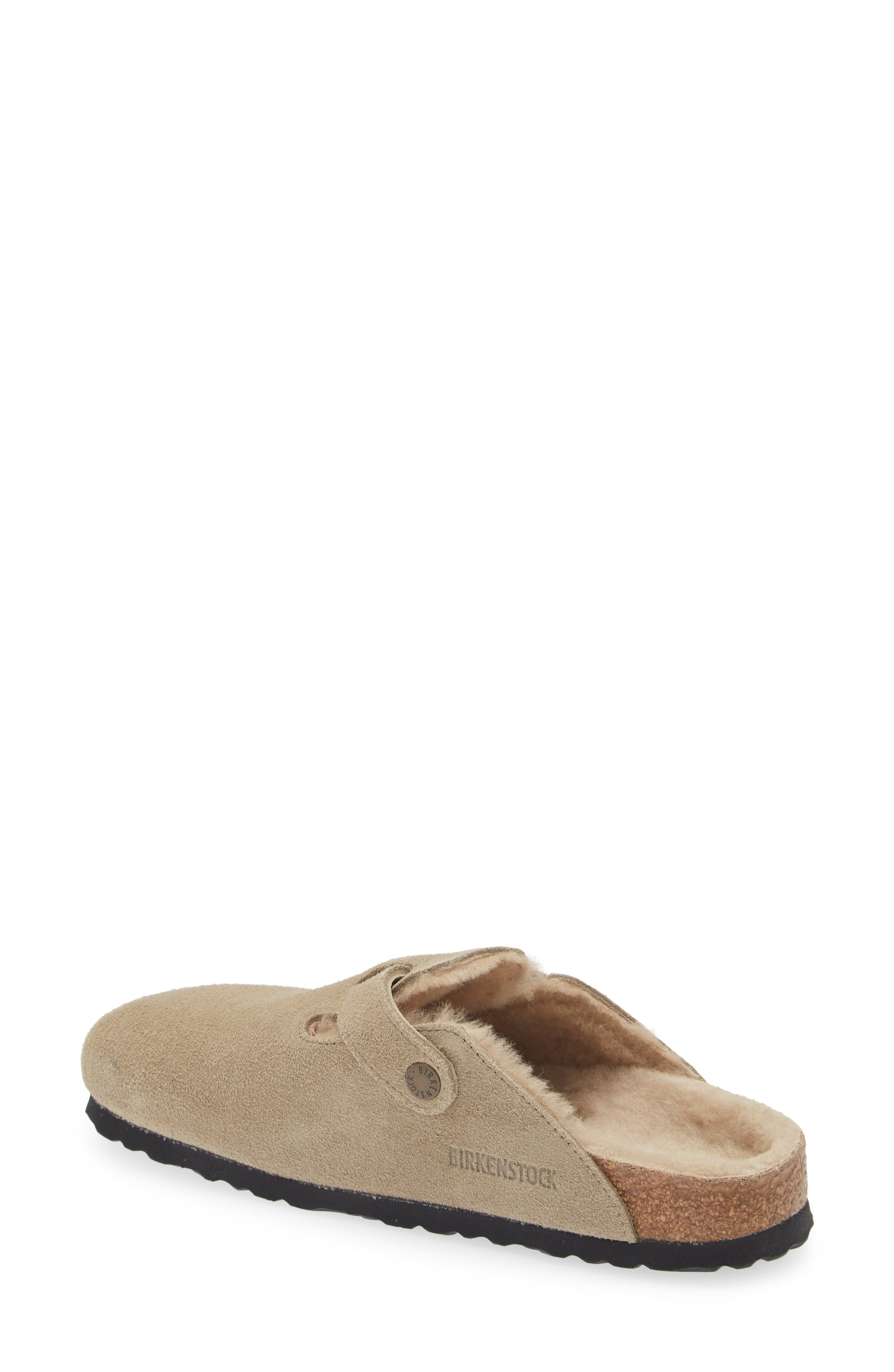 Birkenstock Boston Genuine Shearling Lined Clog in Taupe at Nordstrom - 2