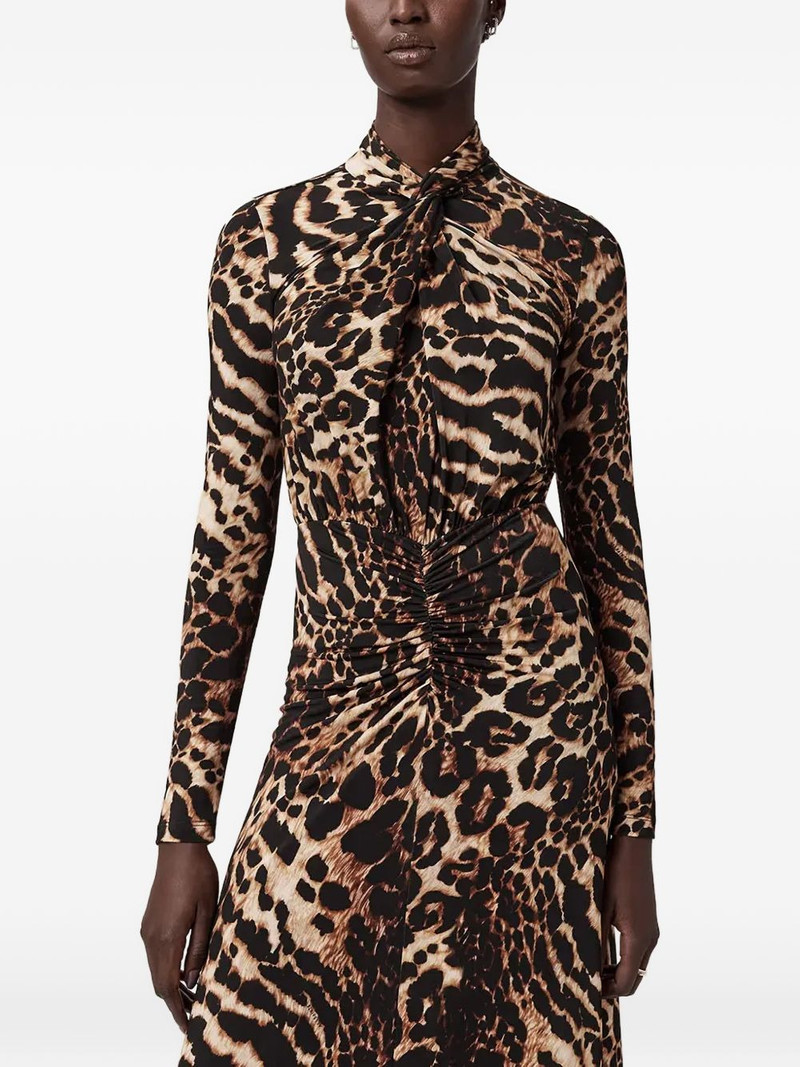 Mina A-line leopard midi dress 3