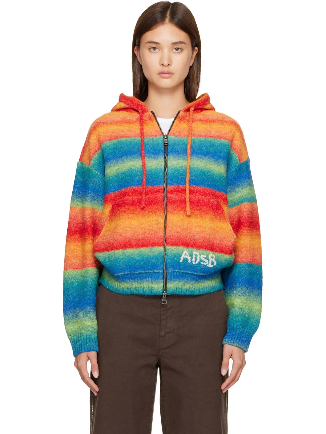 Orange & Blue Multi Gradient Hoodie - 1