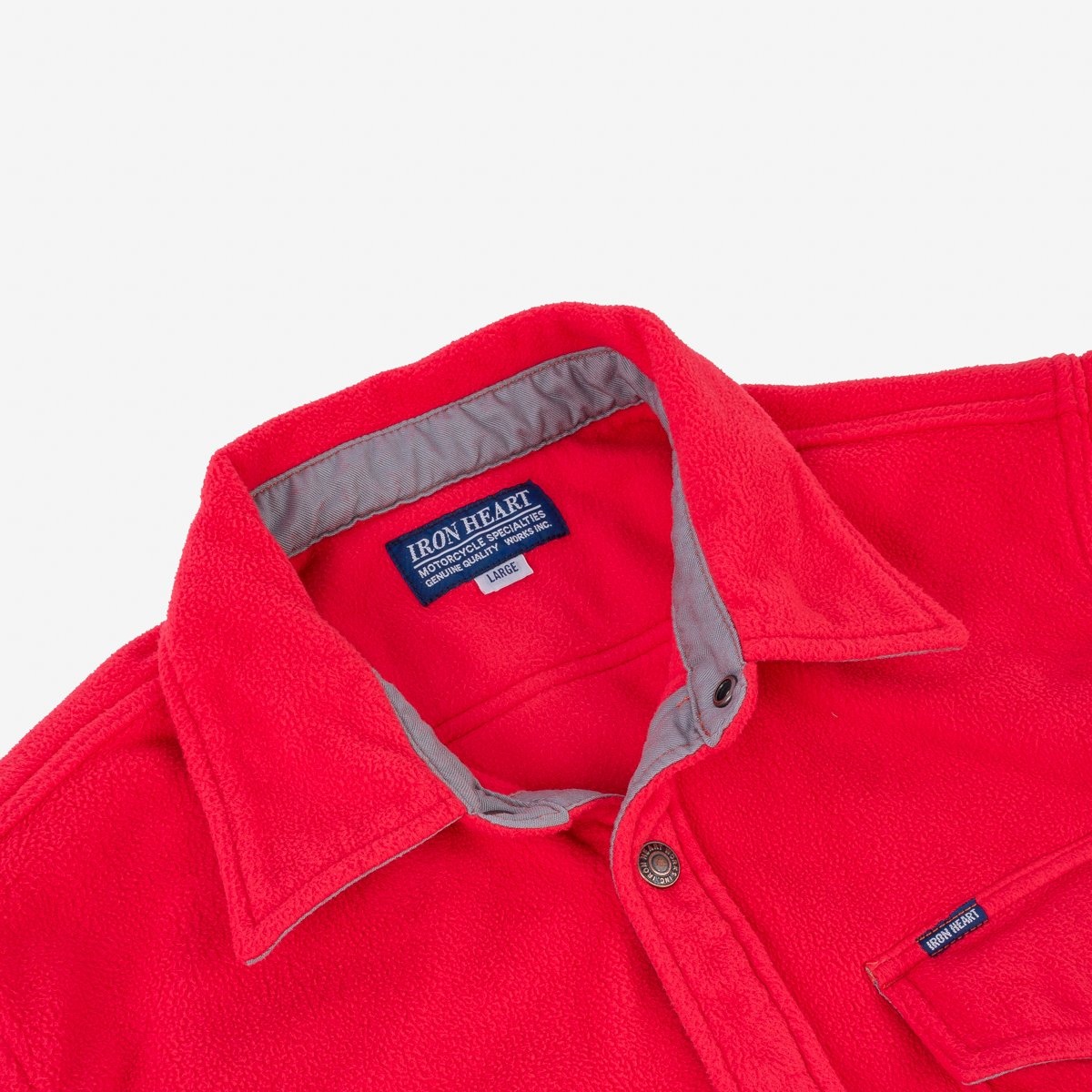 IHSH-287-RED Micro Fleece CPO Shirt - Red - 8