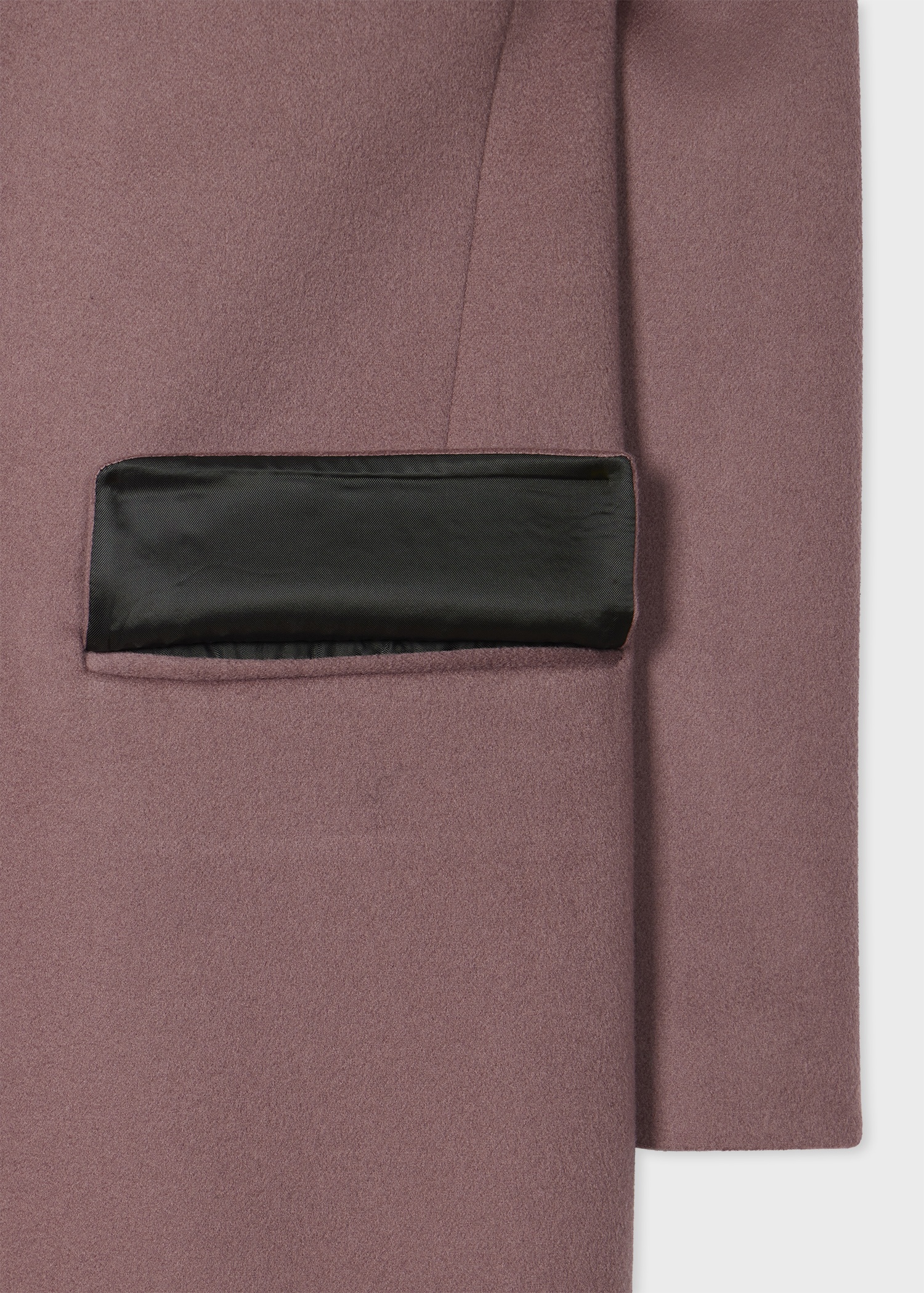 Women's Mauve Wool-Cashmere Epsom Coat - 3