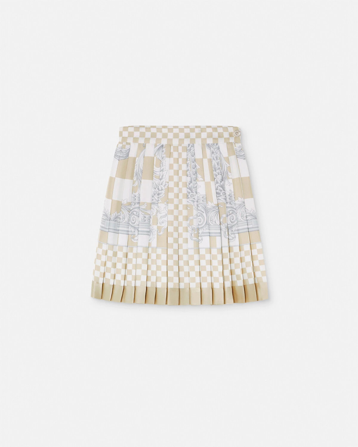 Medusa Contrasto Silk Mini Skirt - 1