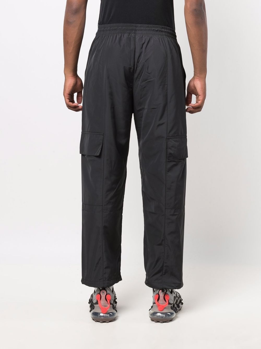 drawstring-waist cargo-pocket trousers - 4