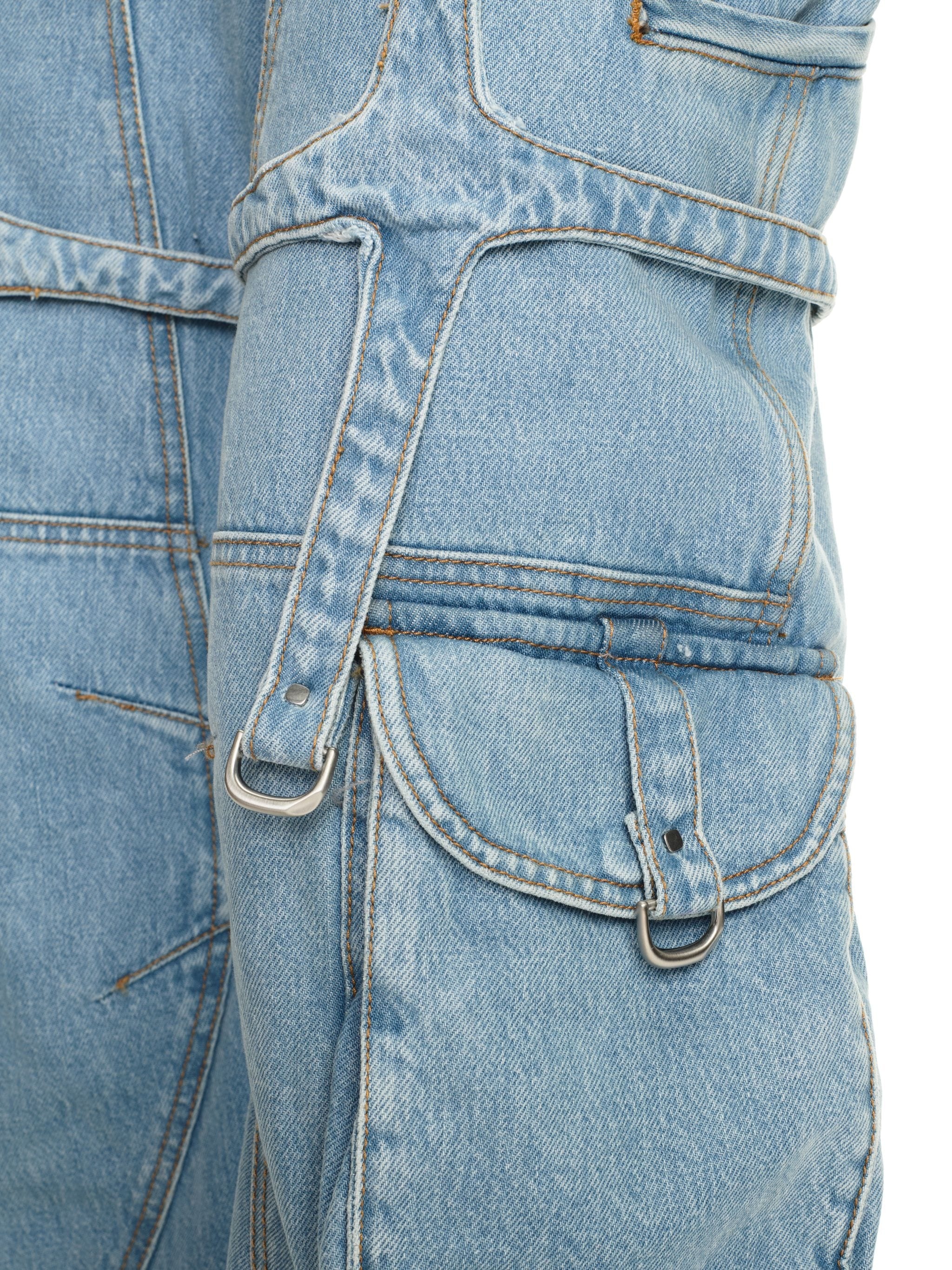 Bleach Cargo Pkt Over Pant Light Blue N - 5