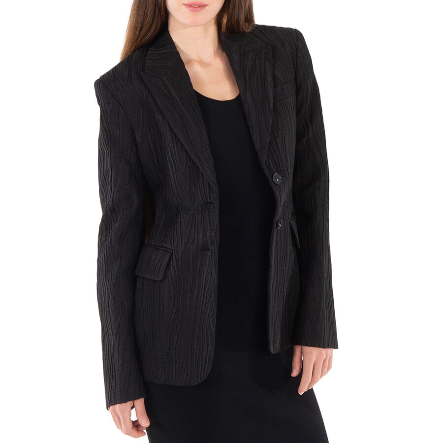 Stella Mccartney Tree Bark Jacquard Single-Breasted Blazer - 4