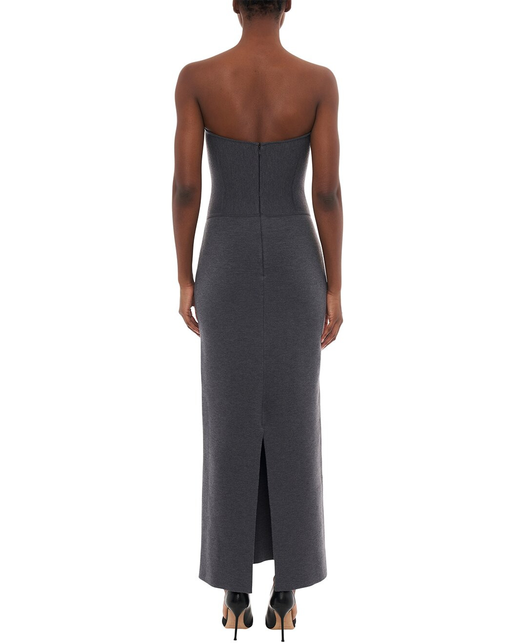 Carolina Herrera Strapless Corset Wool-Blend Dress - 2