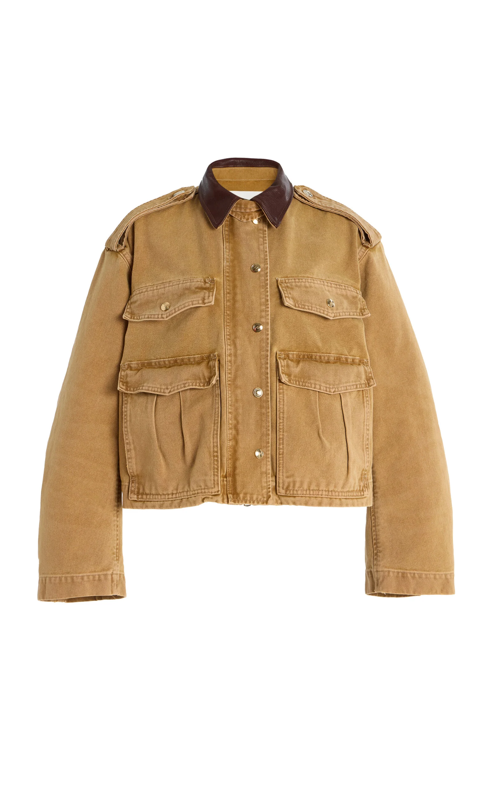 The Henderson Oversized Washed-Canvas Jacket khaki - 1