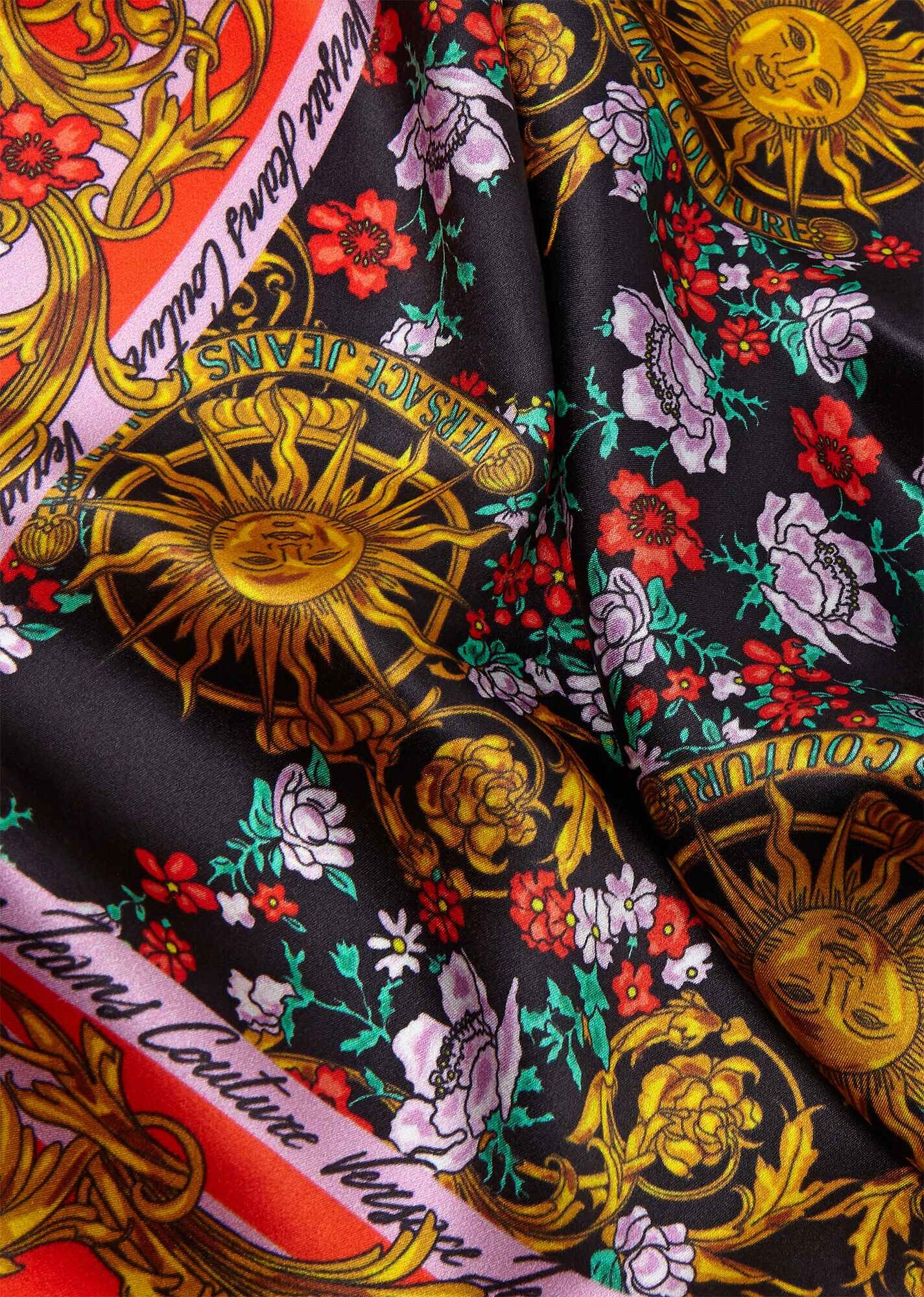Sun Flower Garland Silk Scarf - 2