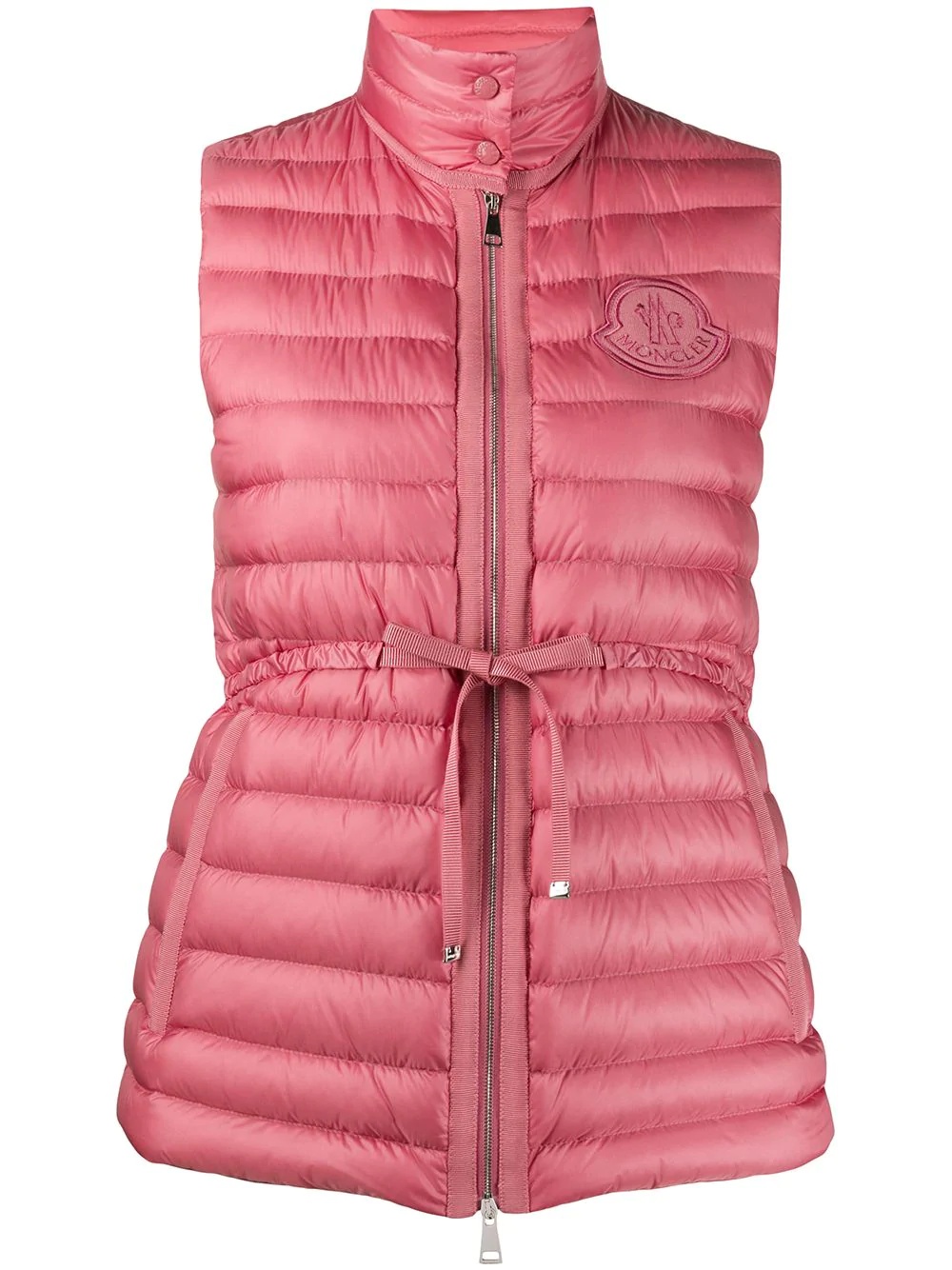 drawstring-waist quilted down gilet - 1