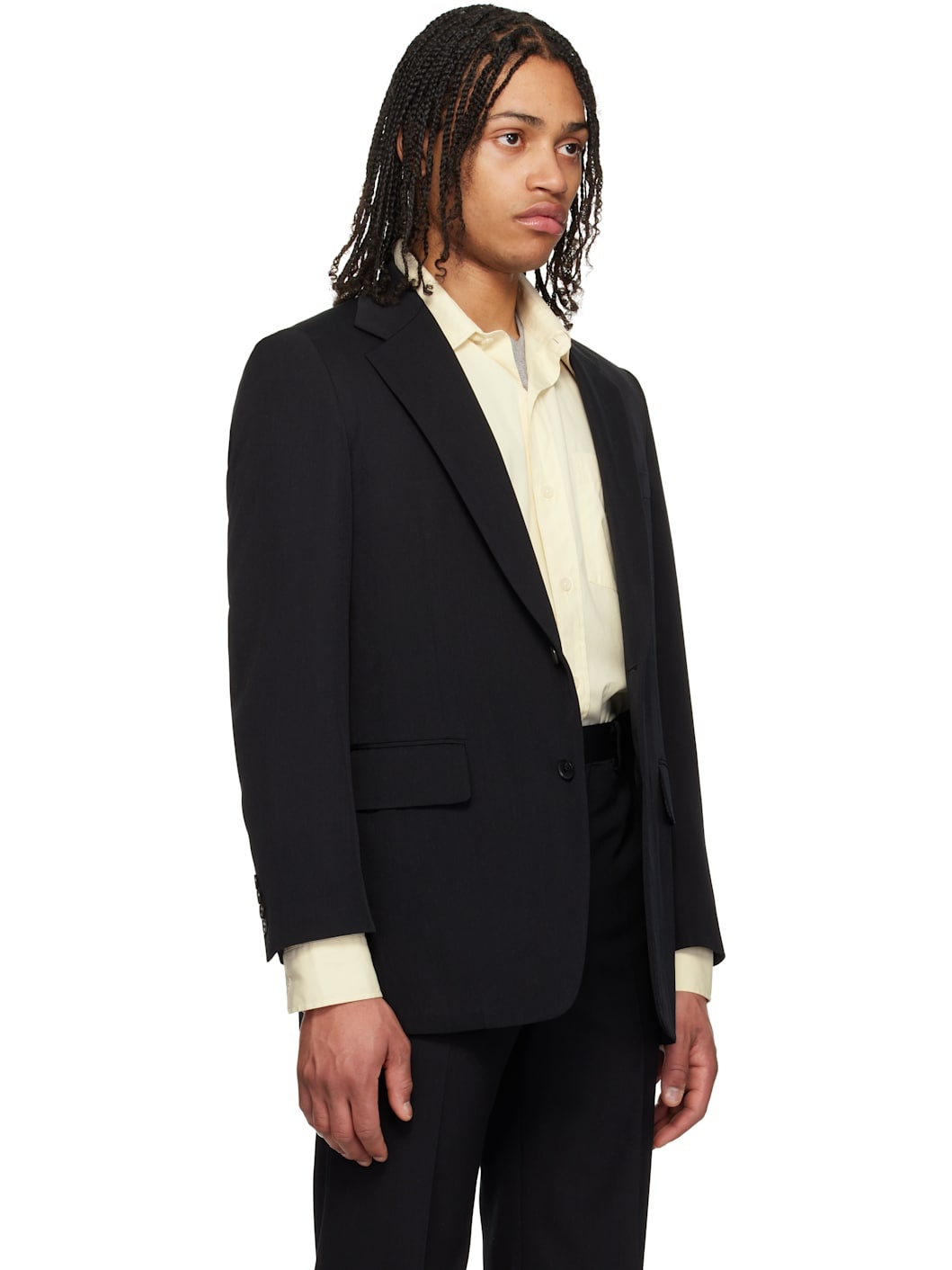 Black Light Wool Max Gabardine Blazer - 2