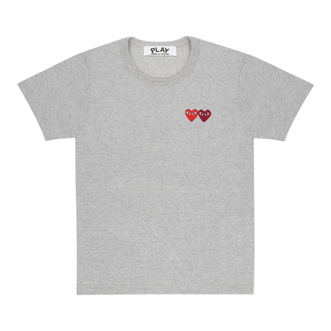 Black With Red And Burgundy Heart Tee Unisex - 1