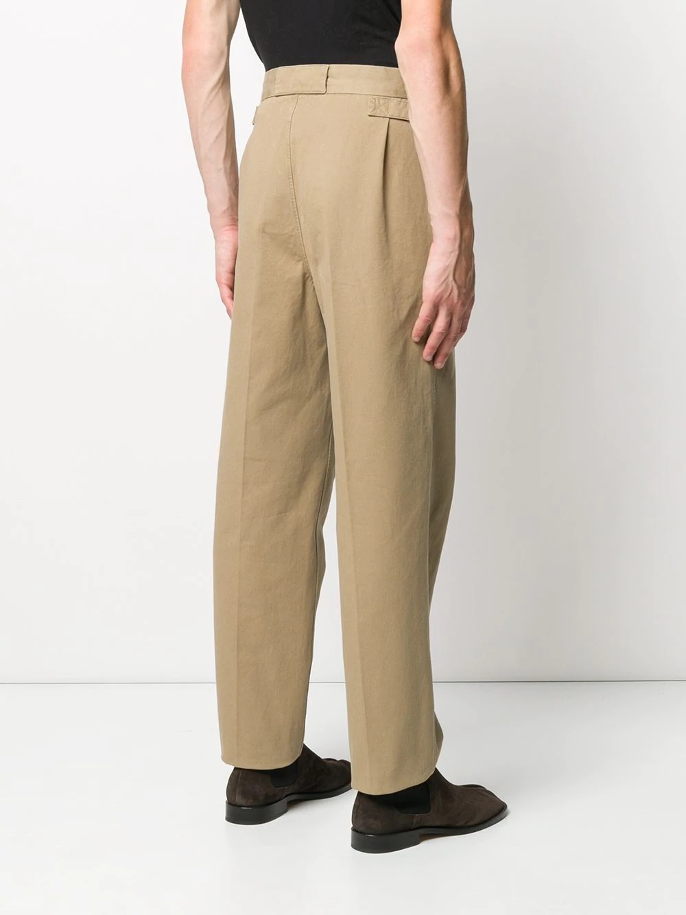  side-strap tapered trousers  - 4