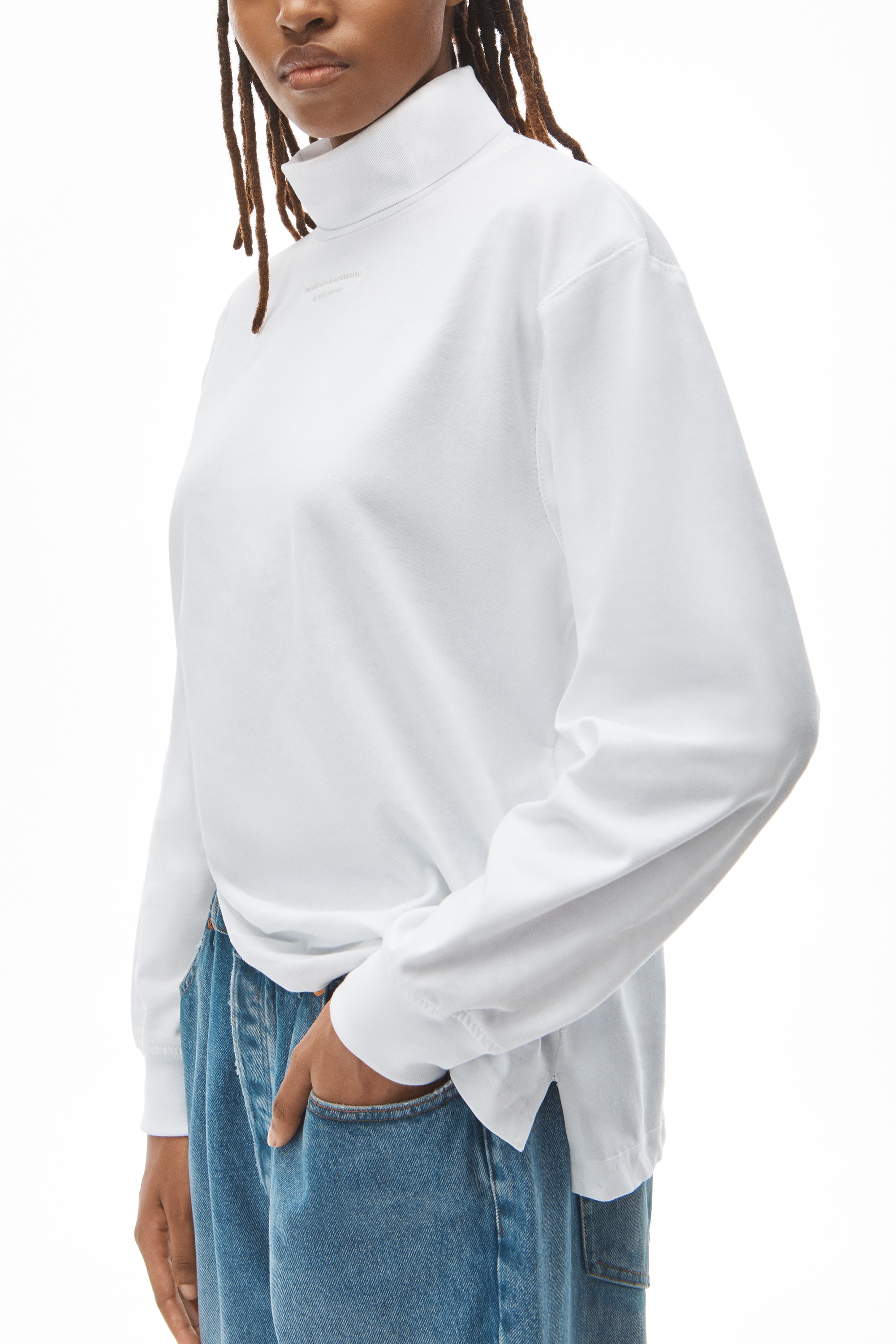 LONG-SLEEVE TURTLENECK TEE IN JERSEY - 3