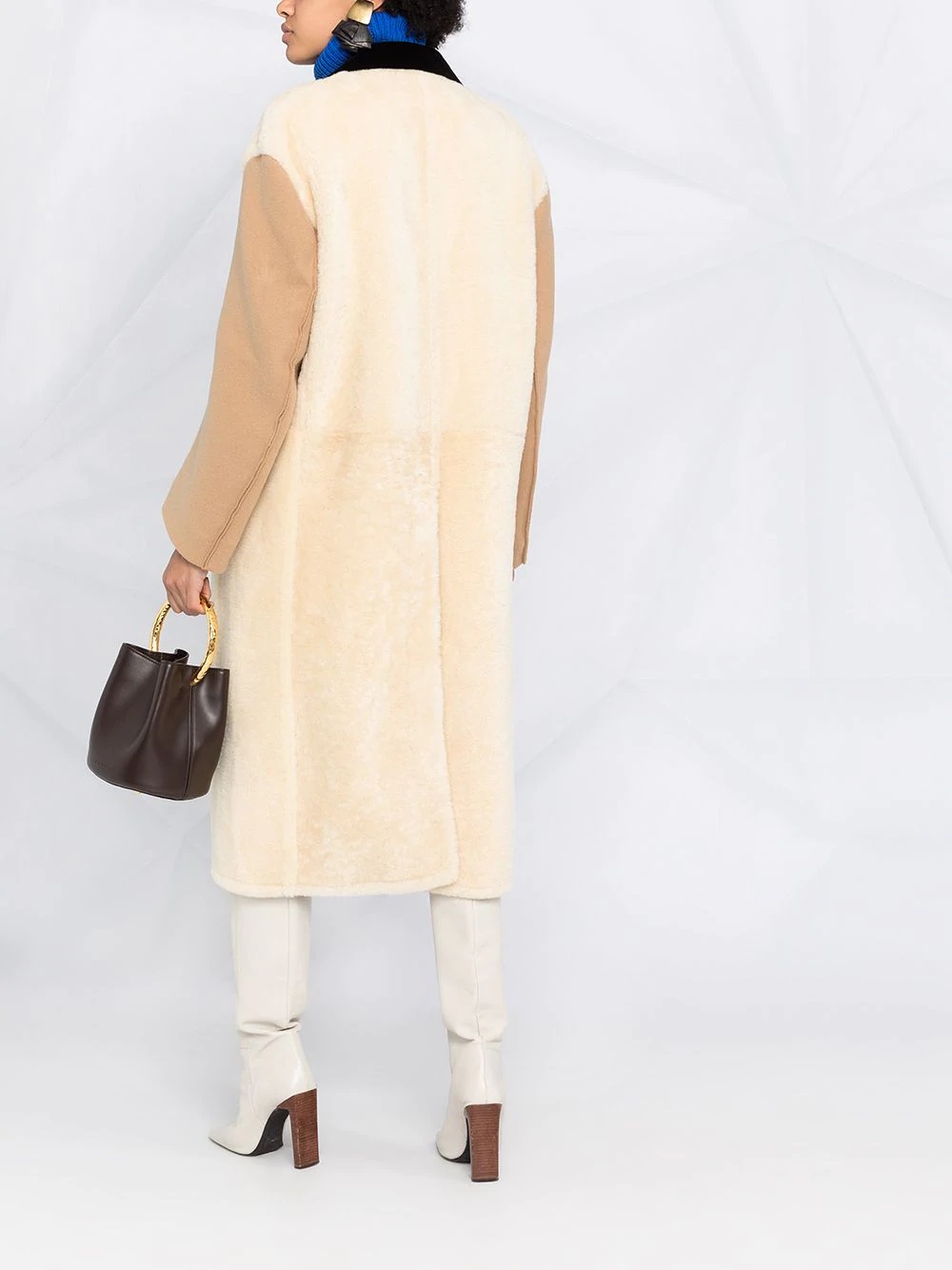 two-tone oversized coat - 6