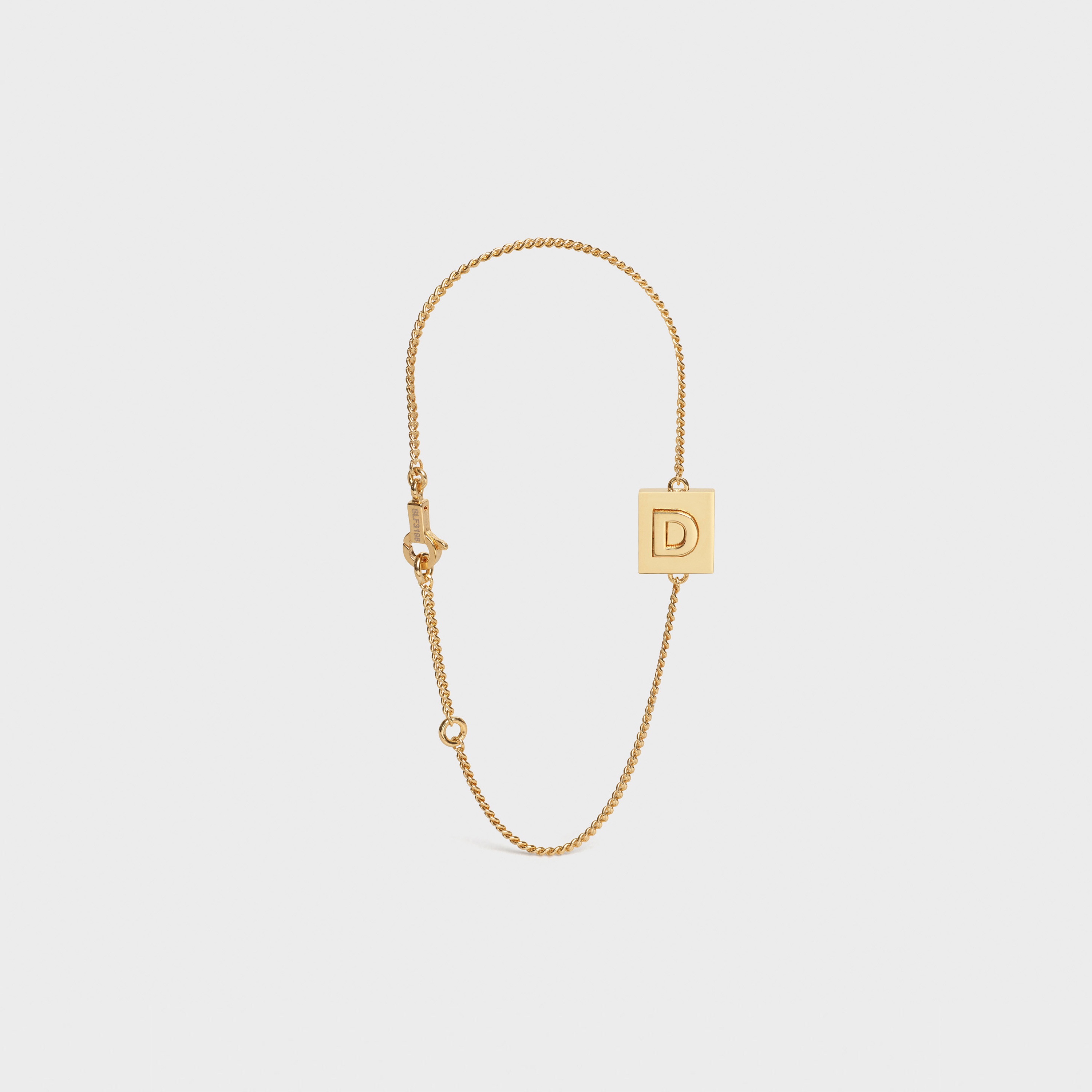 Alphabet D Bracelet in Brass - 2