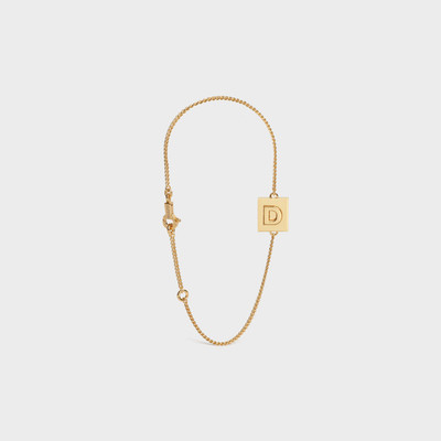 CELINE Alphabet D Bracelet in Brass outlook