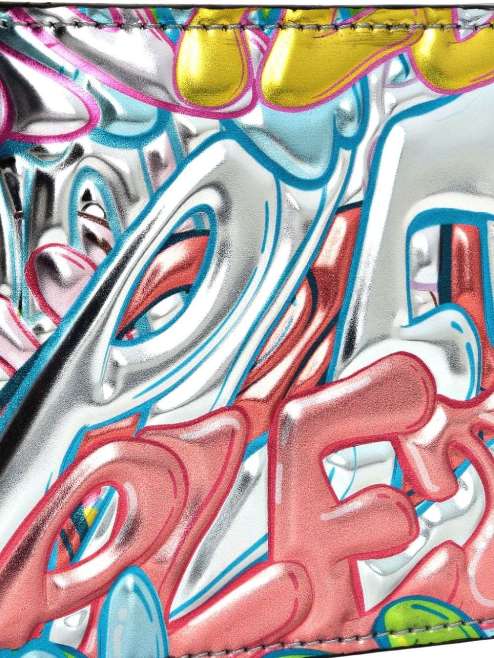 graffiti-print leather wallet - 3