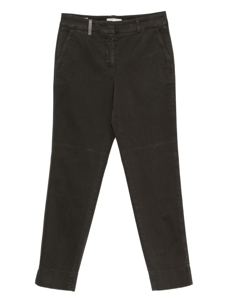 logo-detail cotton trousers 1