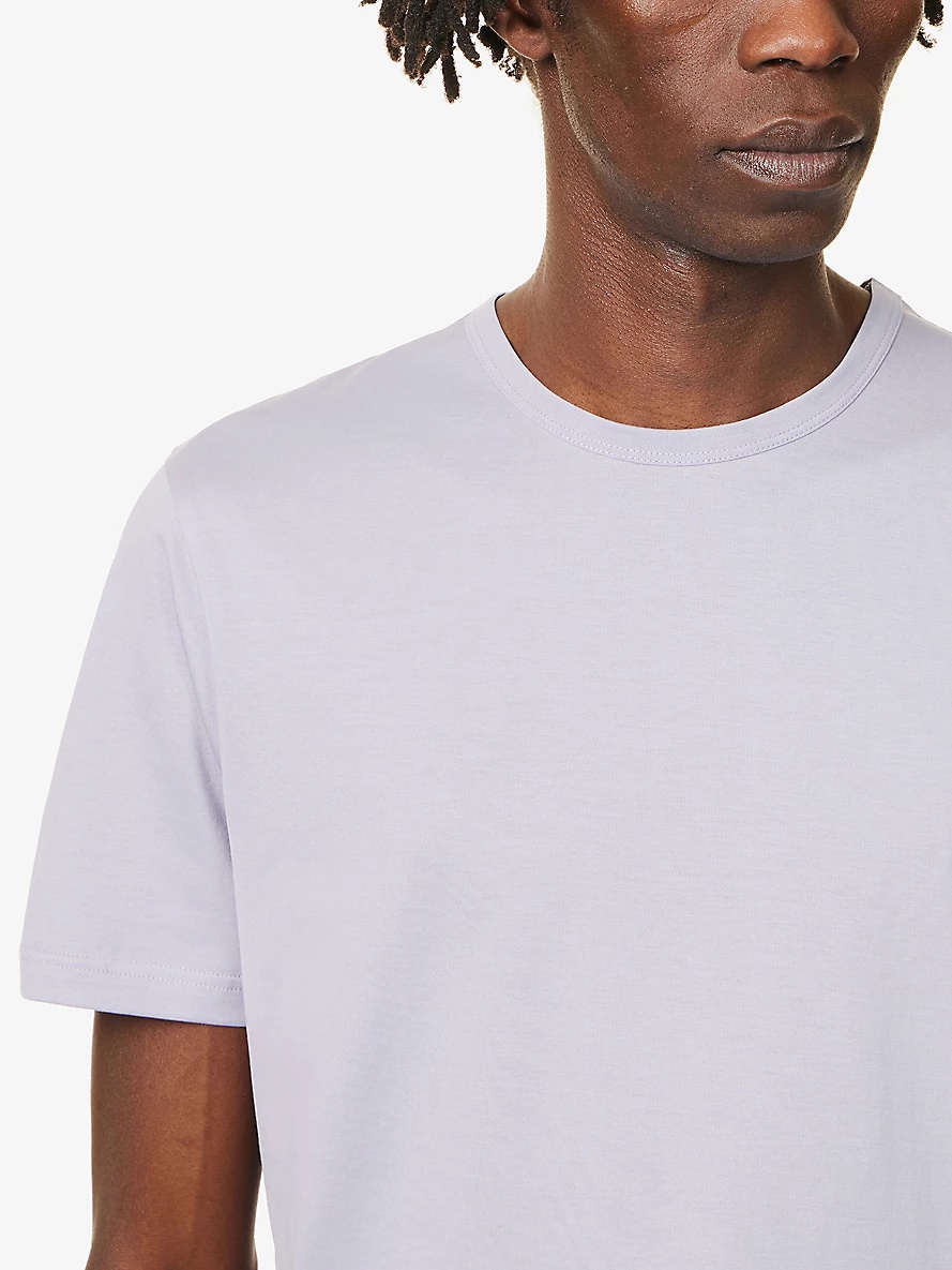 Crew-neck regular-fit cotton-jersey T-shirt - 5