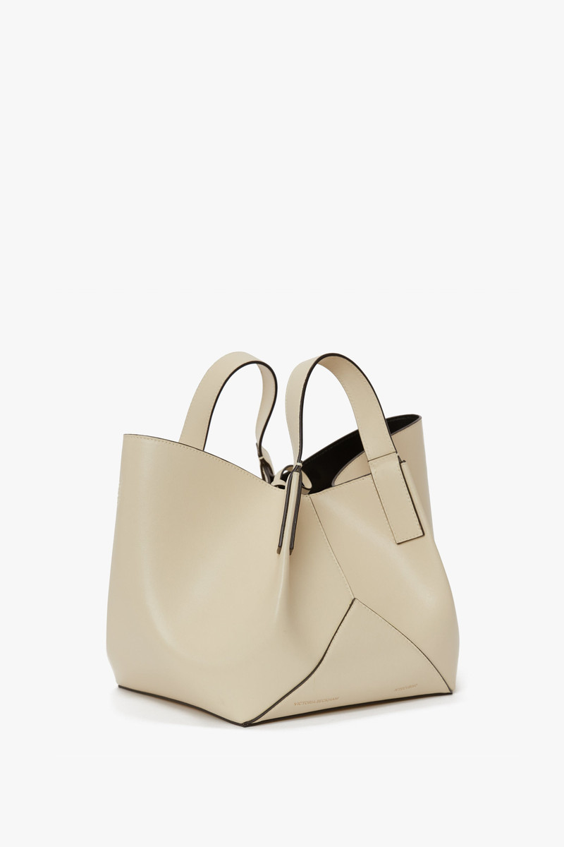 W11 Mini Tote Bag In Ivory Leather 3