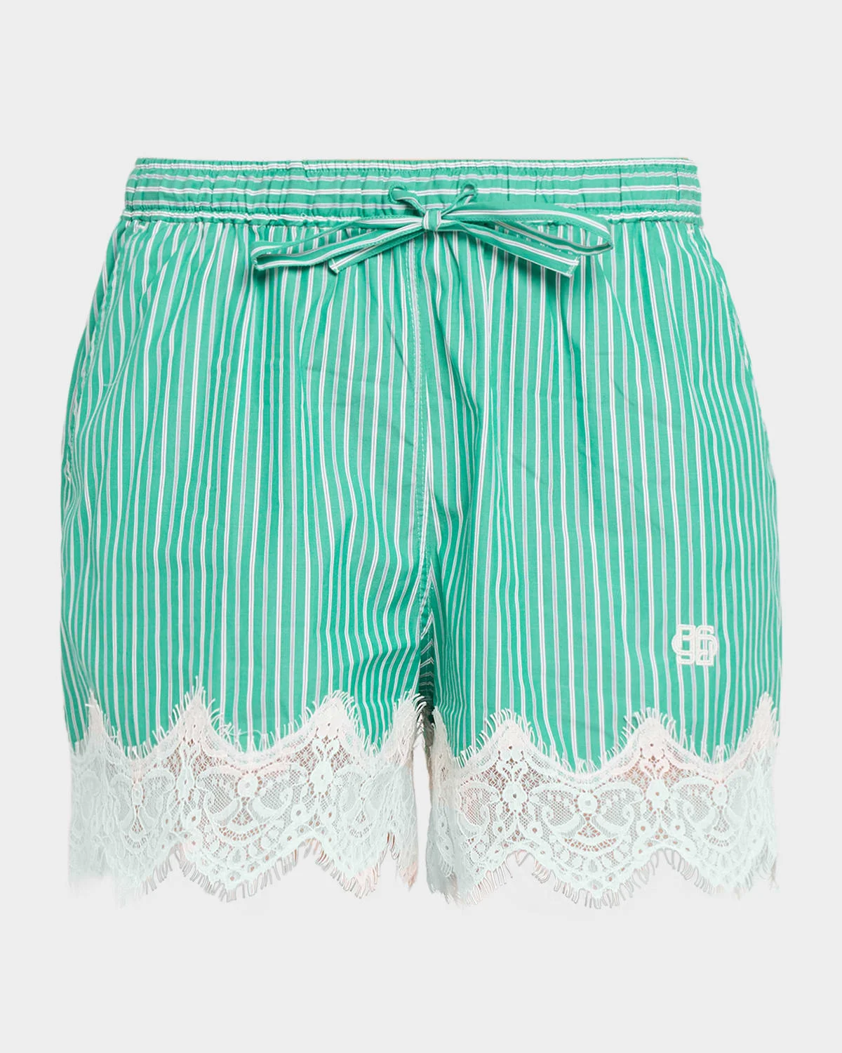 Poplin Lace-Trim Boxer Shorts - 1