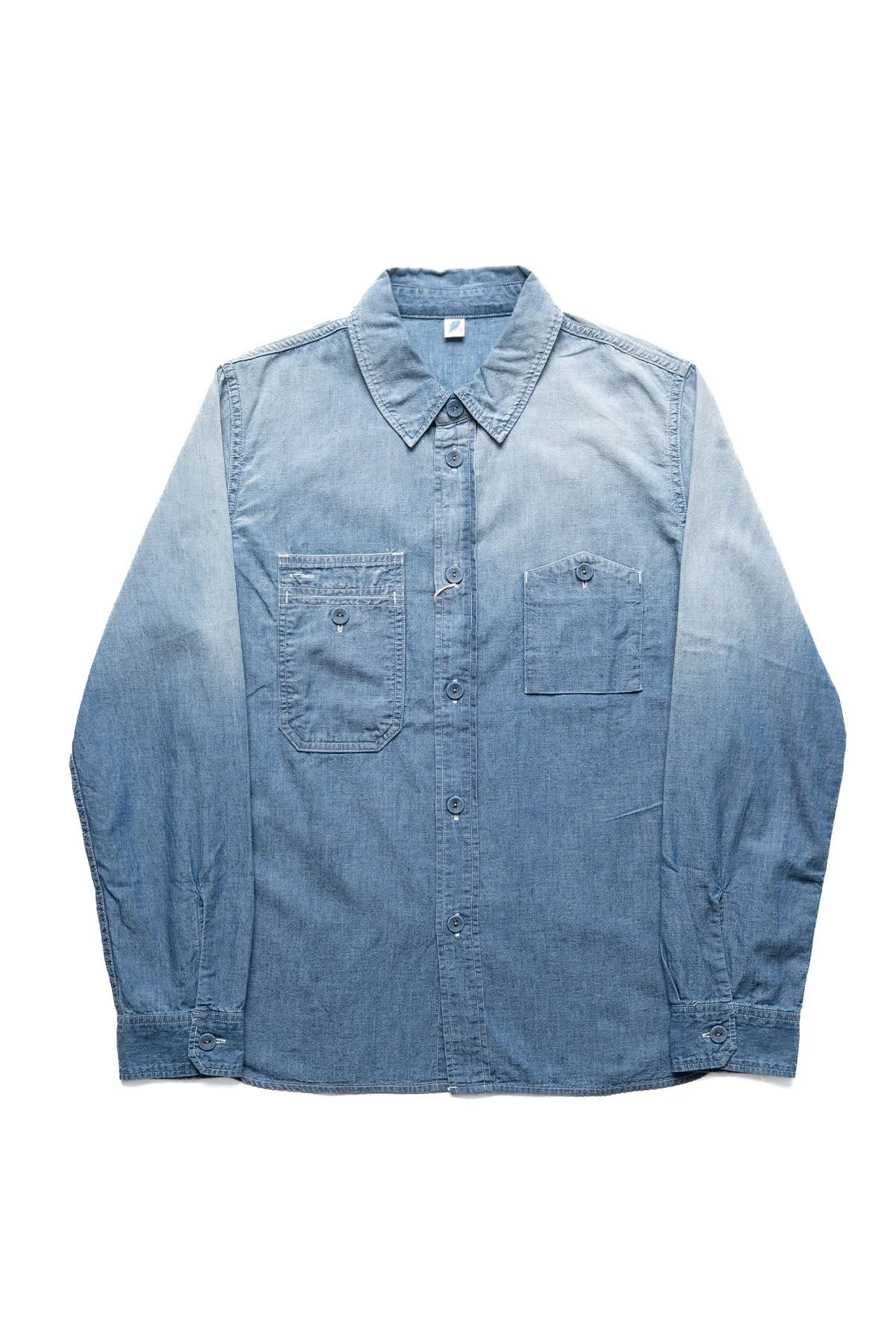 Selvedge Chambray Double Pocket Shirt - Used Wash - 1