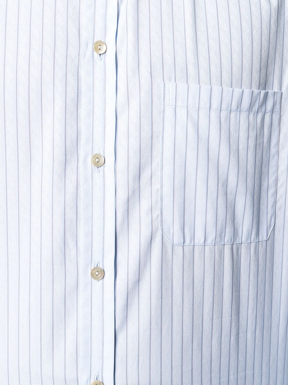 embroidered pinstripe cotton shirt - 5