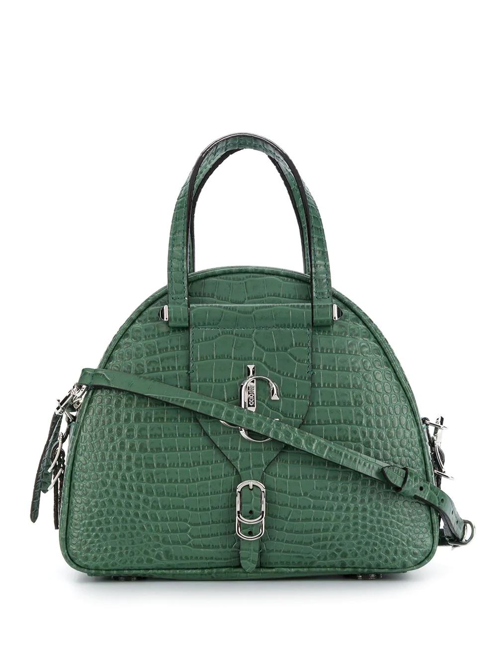 small Varenne Bowling crocodile-effect tote bag - 1