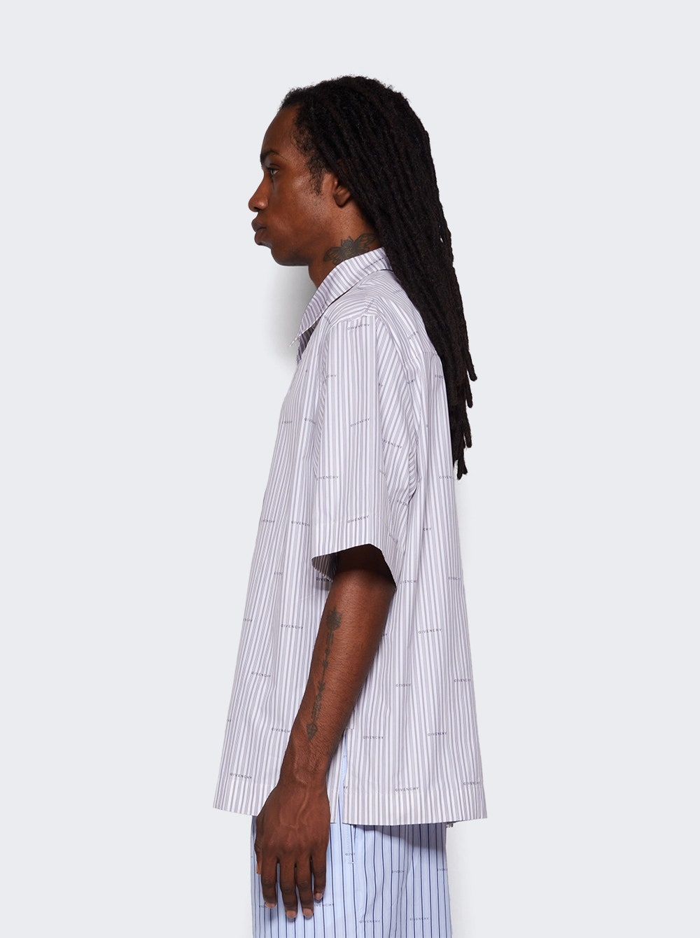 Short Sleeve Boxy Fit Shirt Grey - 4