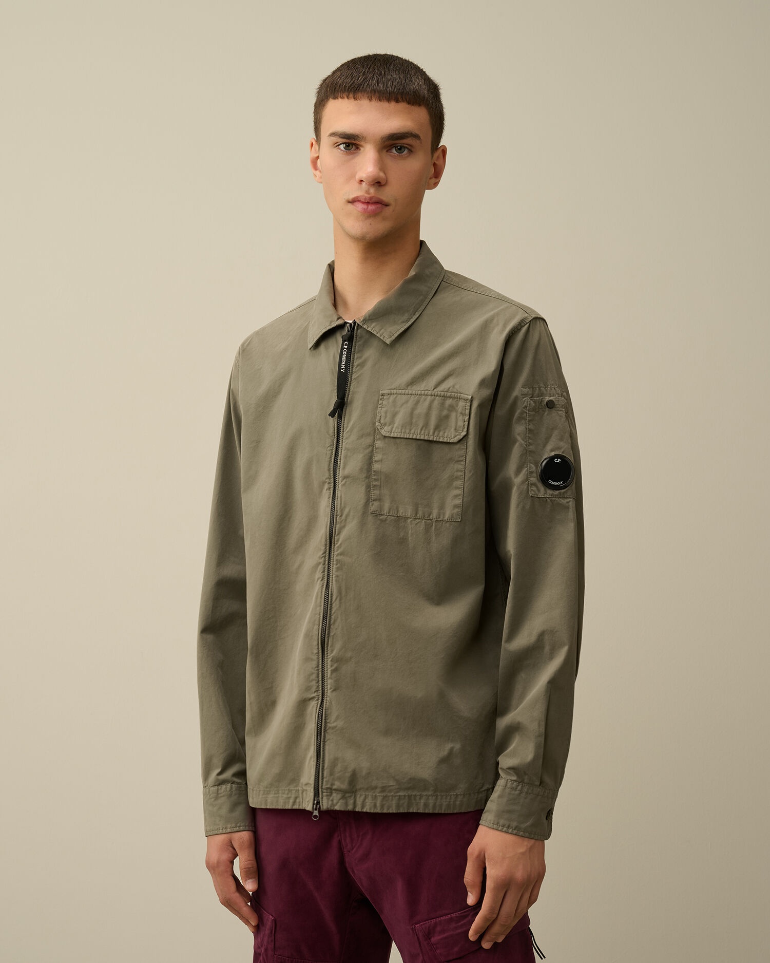 Organic Gabardine Zipped Overshirt - 2