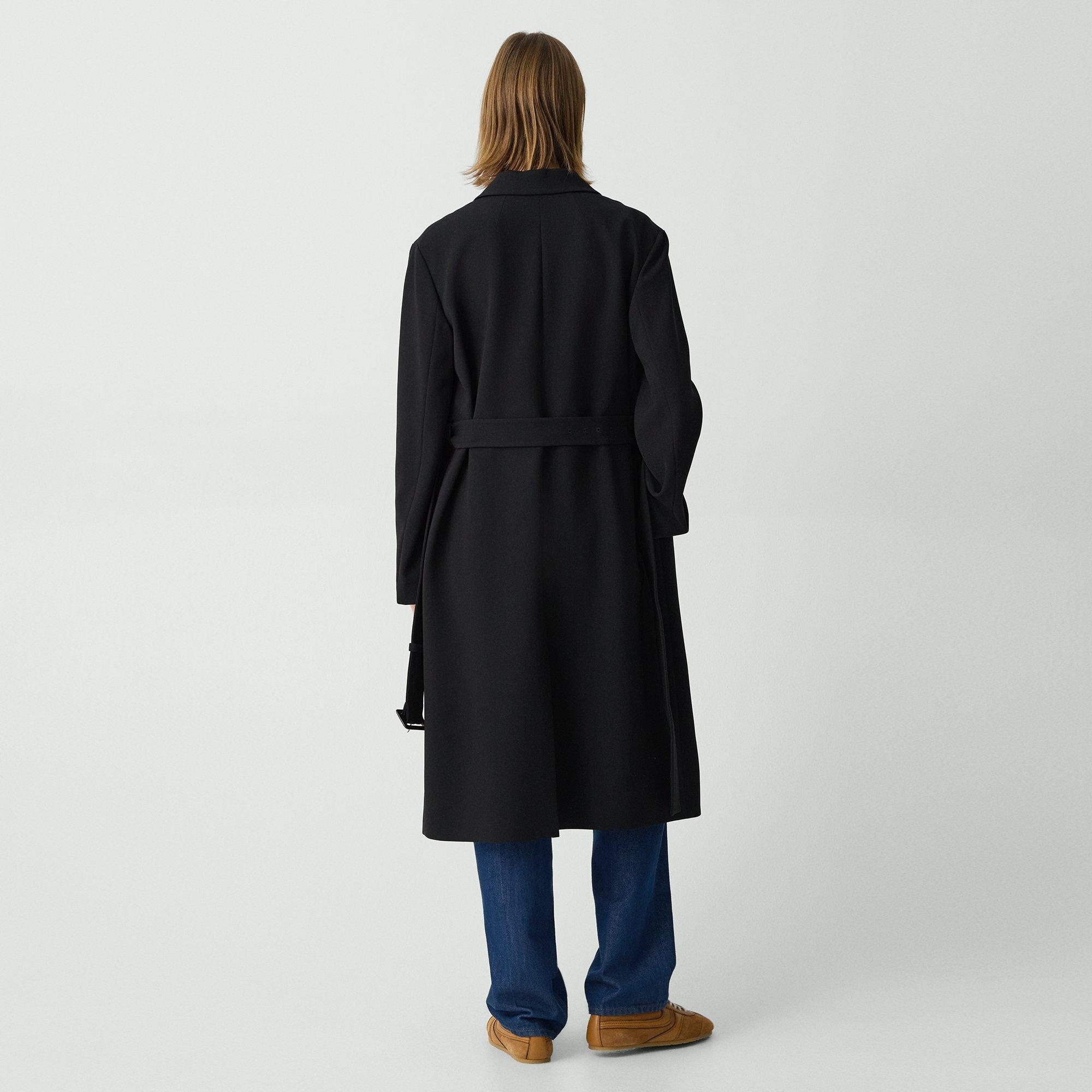 Slim Car Coat in Admiral Crepe - 4