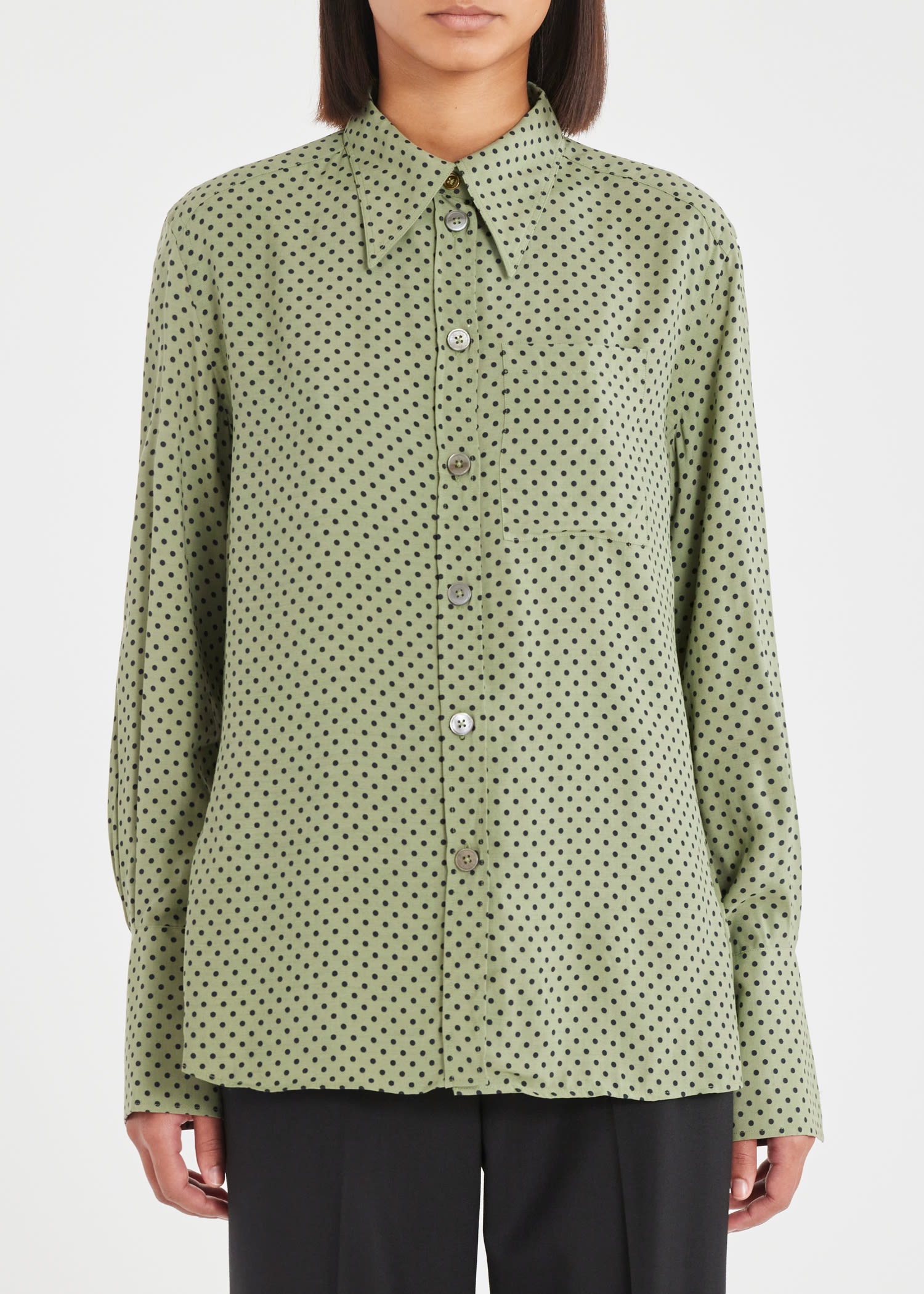 Khaki Polka Dot Shirt - 3