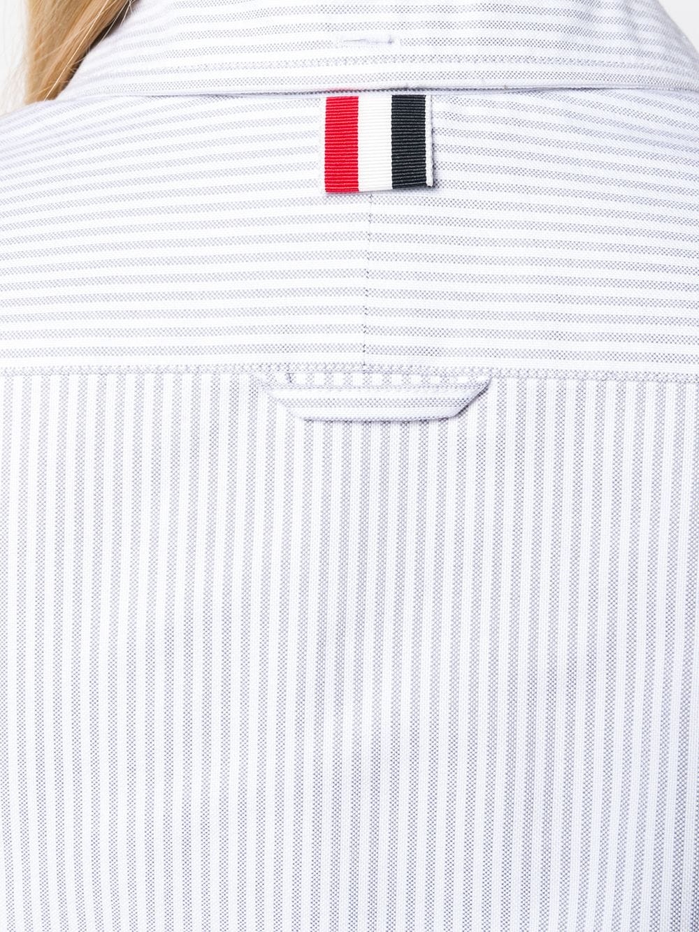 vertical-stripe RWB-detail shirt - 5