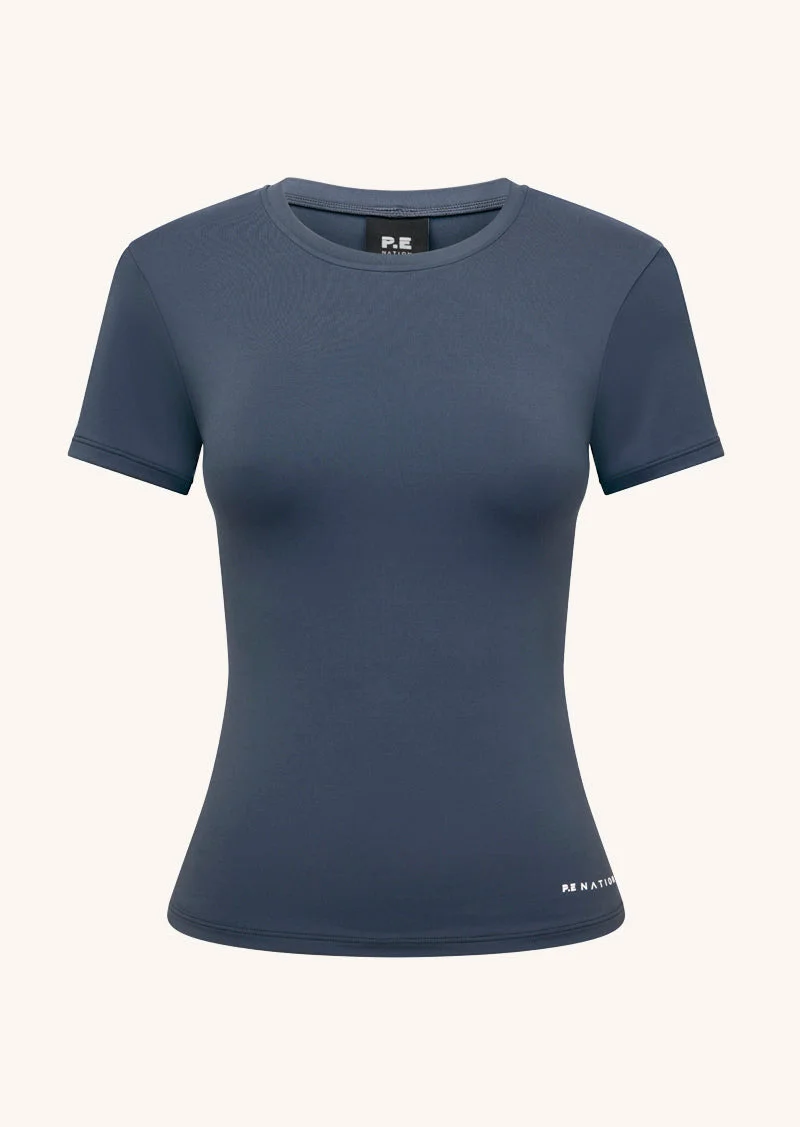 FOUNDATION SHORT SLEEVE TEE IN MARINE BLUE - 1