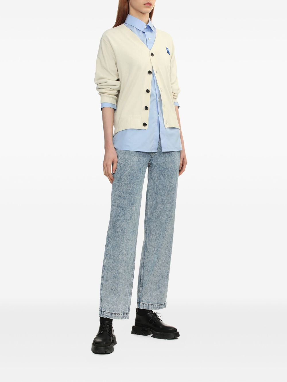 Sig; BL Tag logo-patch button cardigan - 2