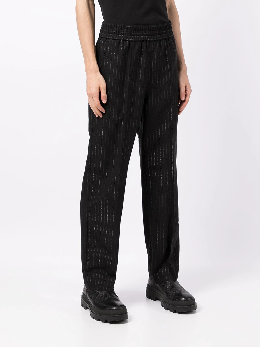 striped straight-leg trousers - 3