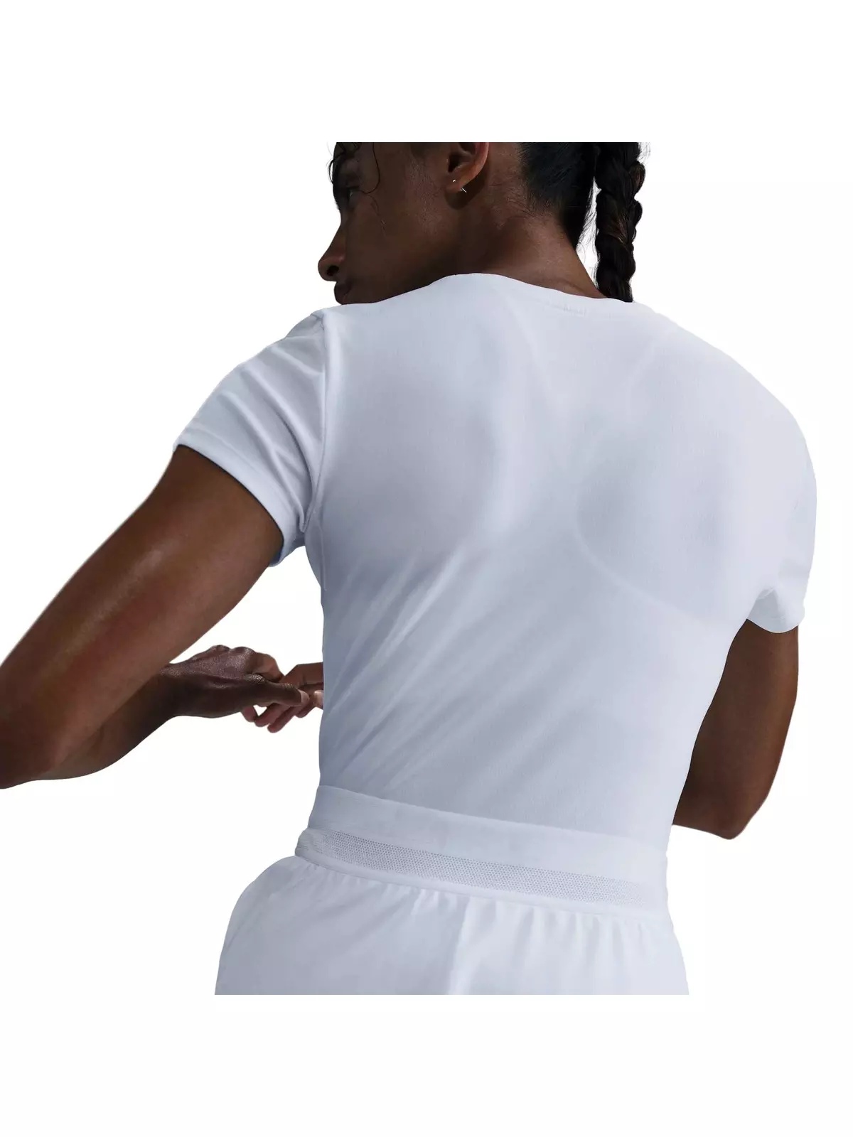 Women's Court Dri0FIT Advantage Short-Sleeve Tennis Top -White - 2