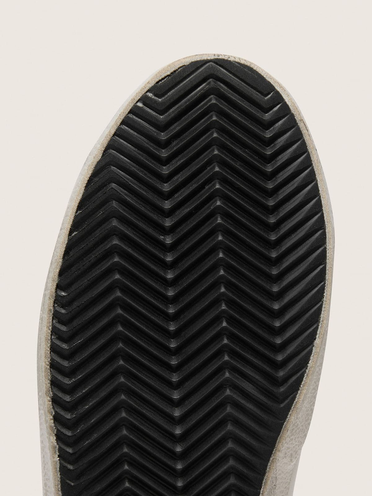 Women's Super-Star with white suede star and black croc-print leather heel tab - 5