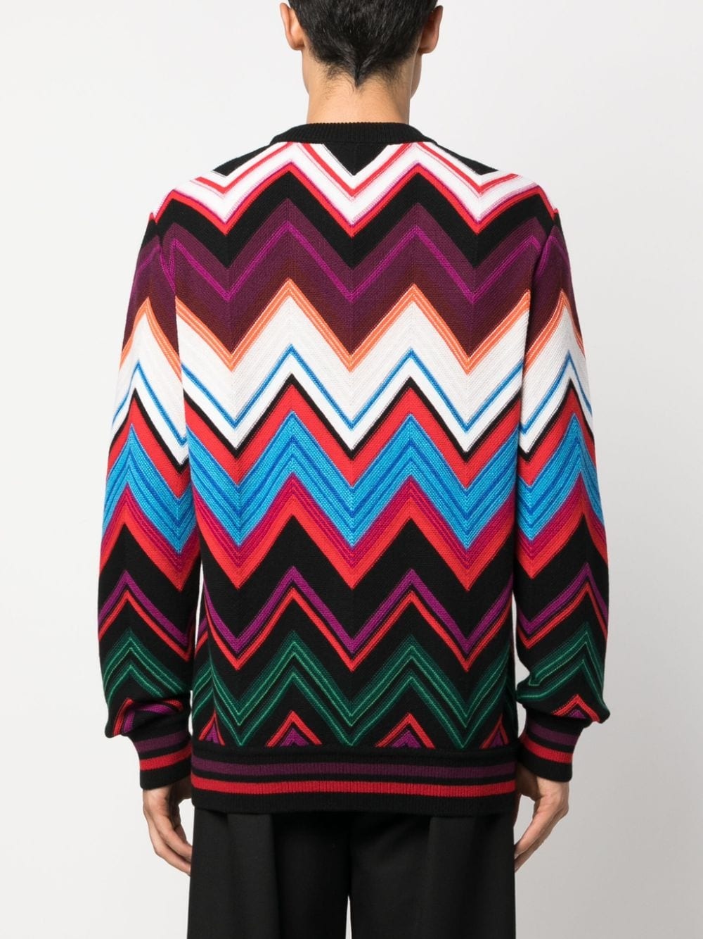 zigzag crew-neck jumper - 4